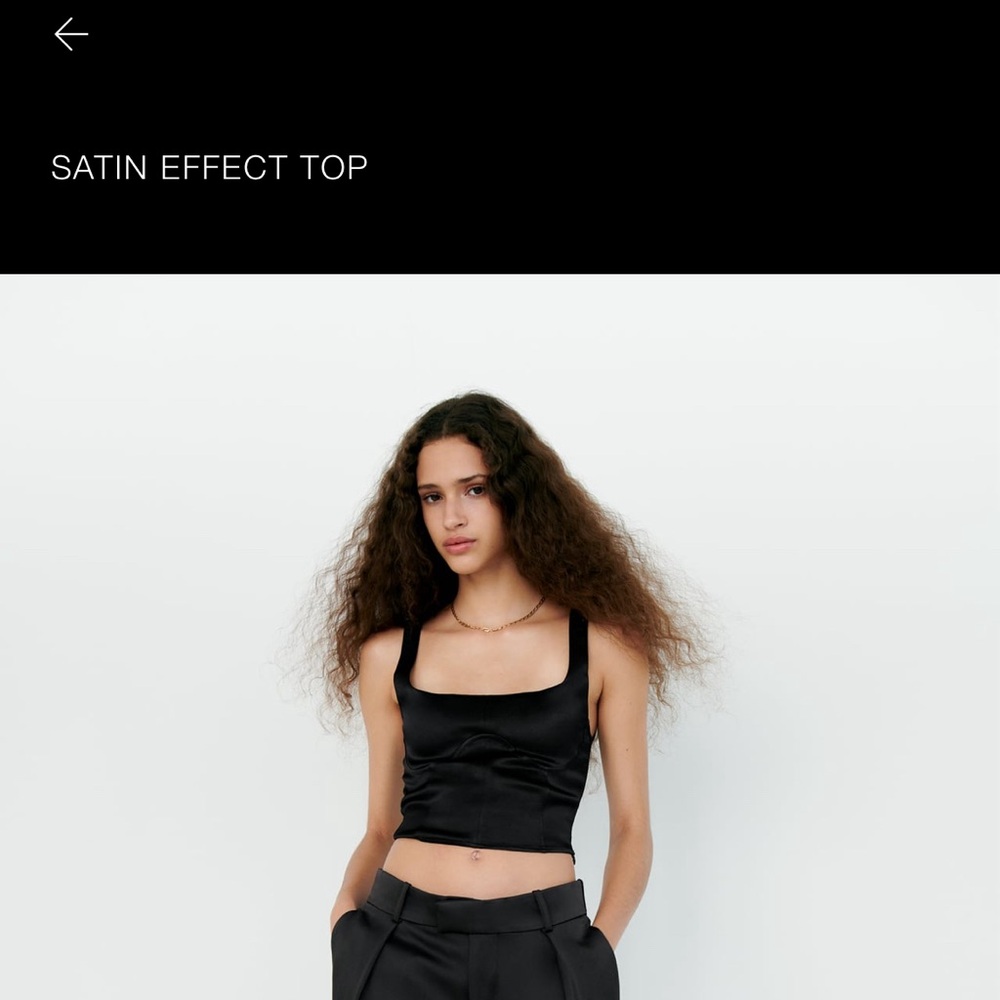 ZARA satin effect top